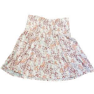 Hippie Rose Floral Smocked Skirt Womens Size S, Preppy Cottage Coastal Boho